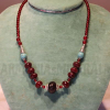 Náhrdelník karneol, rubín, tyrkenit